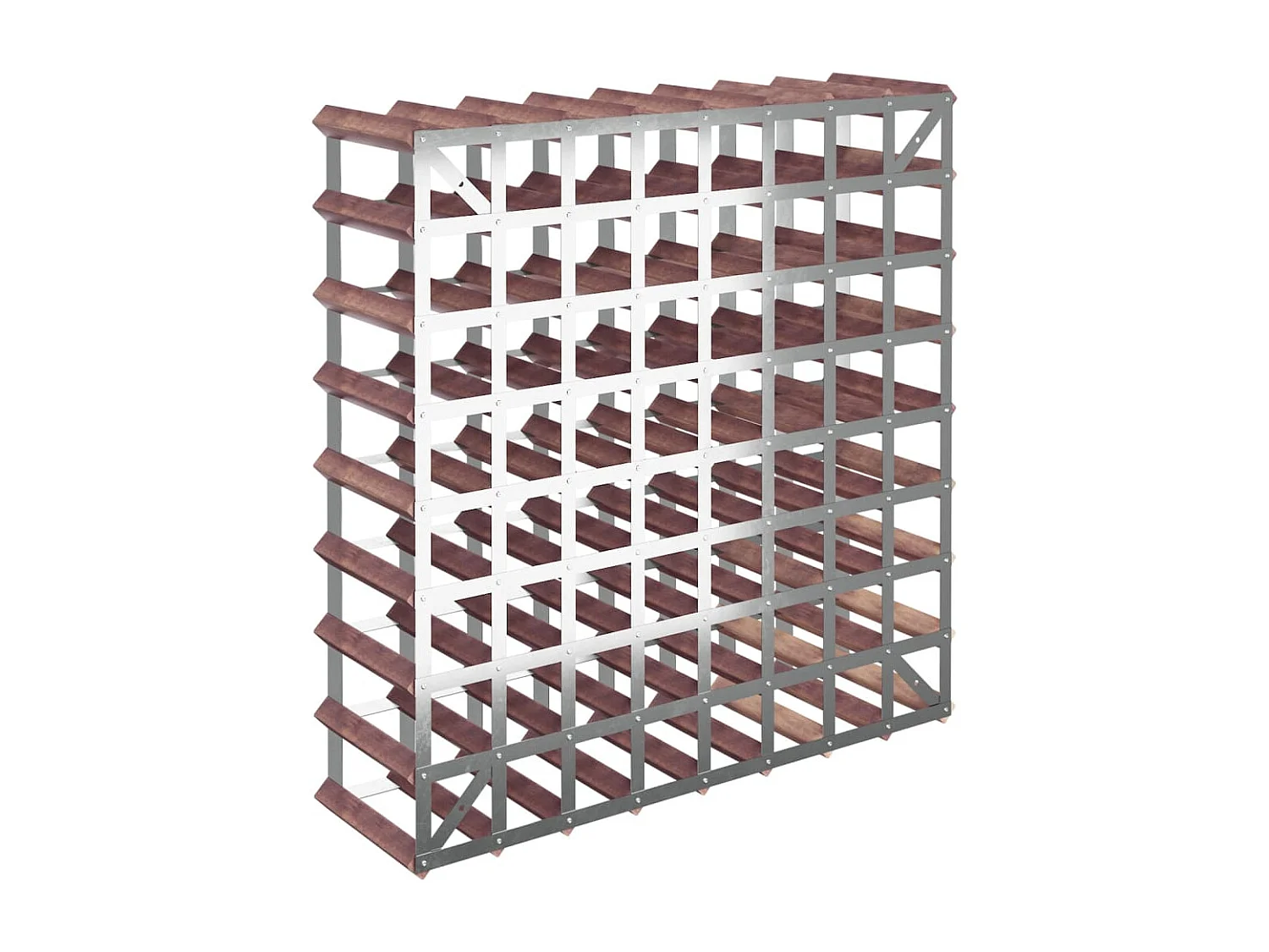 Casier à bouteilles pour 72 bouteilles Marron Bois pin solide
