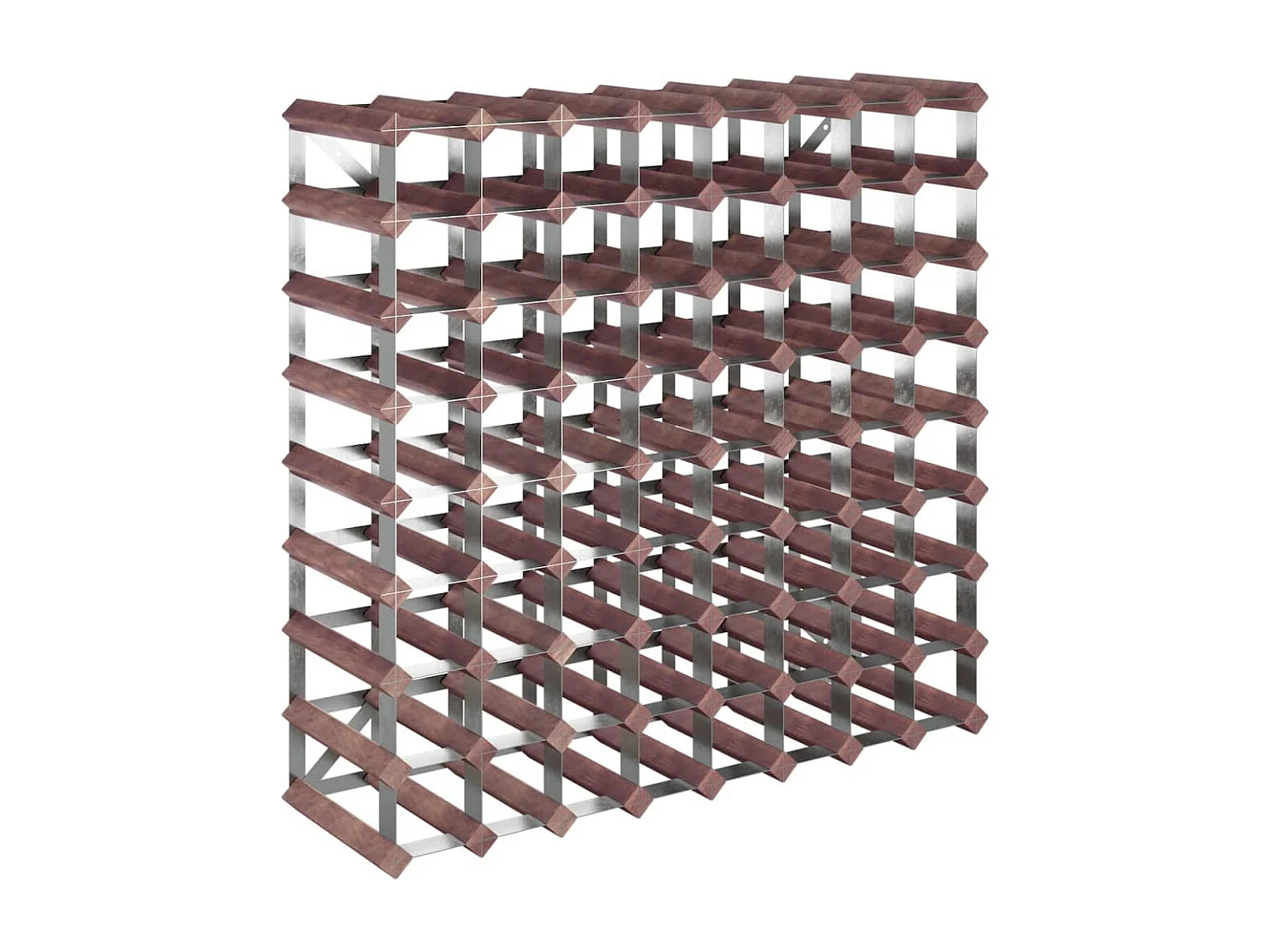 Casier à bouteilles pour 72 bouteilles Marron Bois pin solide