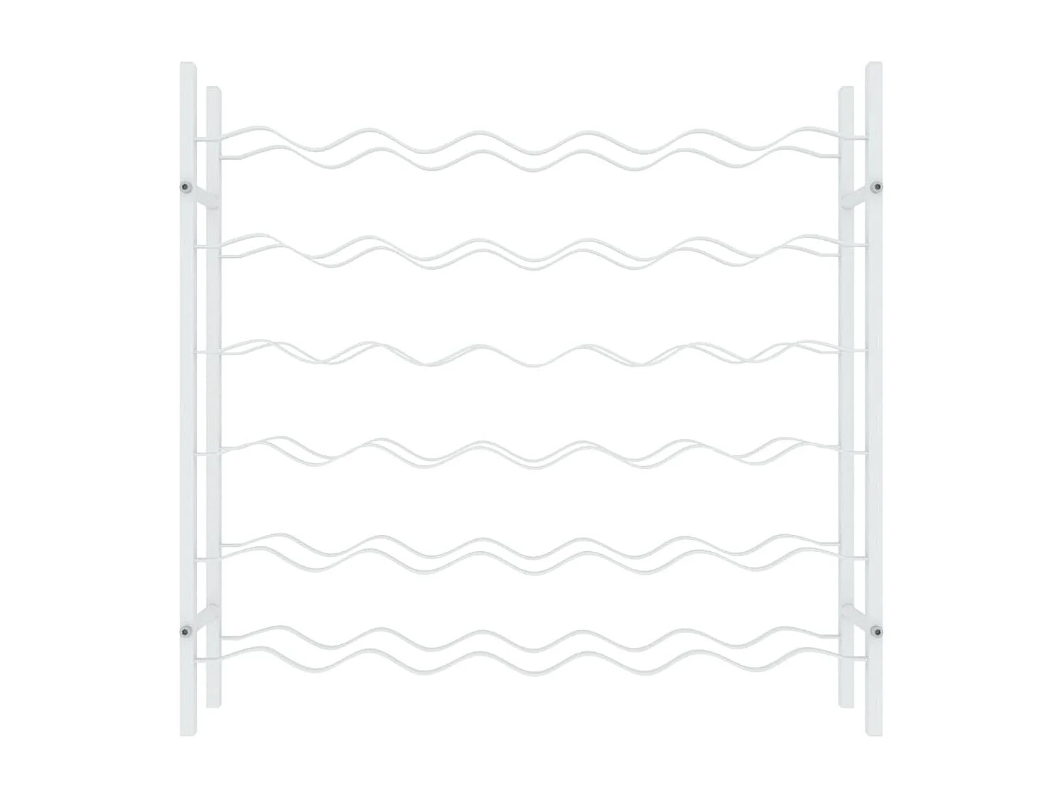 Casier à bouteilles pour 36 bouteilles Blanc Métal