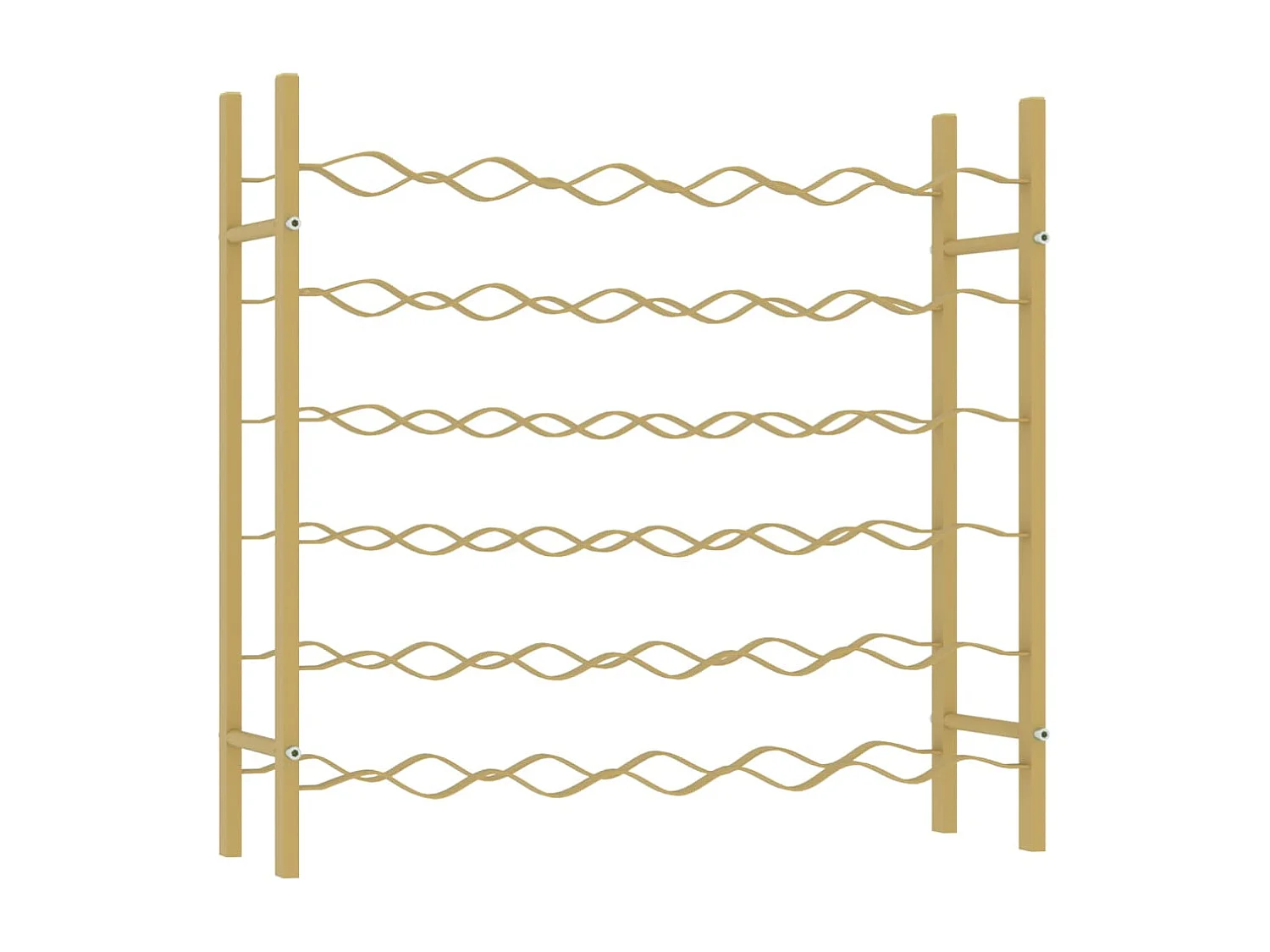 Casier à bouteilles pour 36 bouteilles Doré Métal