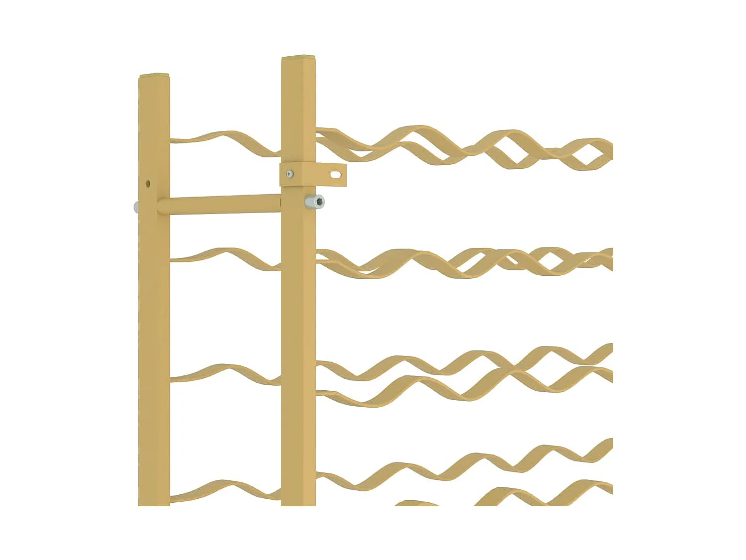 Casier à bouteilles pour 36 bouteilles Doré Métal