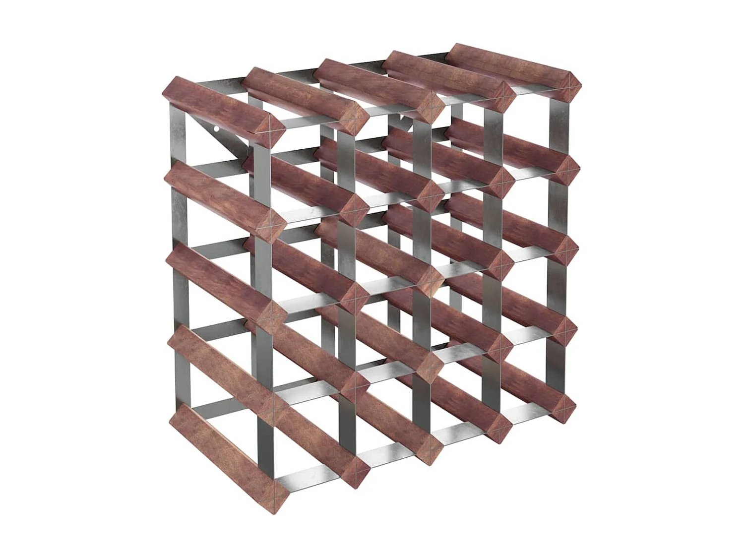 Casier à bouteilles pour 20 bouteilles Marron Bois pin solide