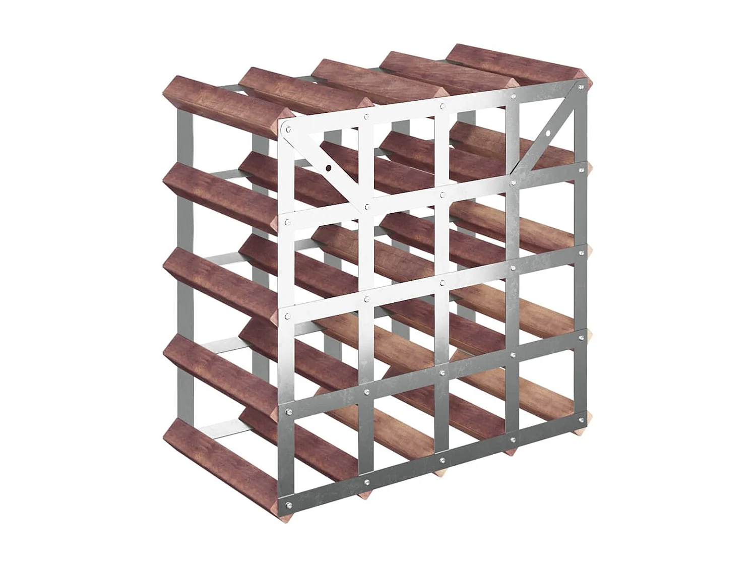 Casier à bouteilles pour 20 bouteilles Marron Bois pin solide