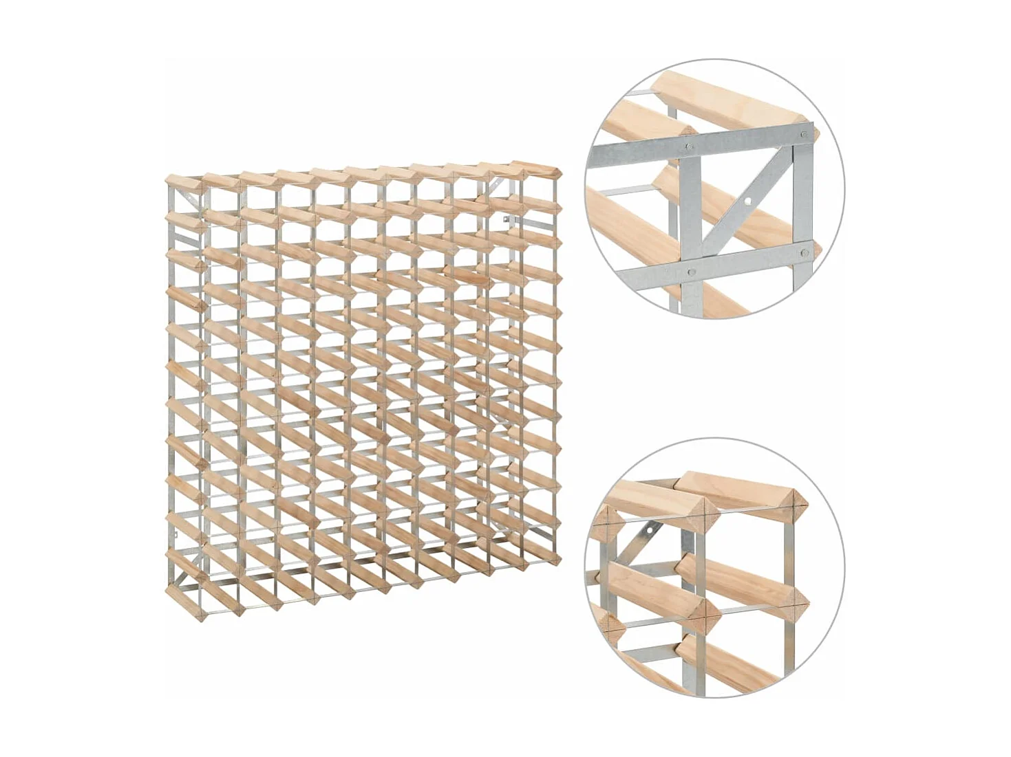 Casier à bouteilles 120 bouteilles Pinède solide