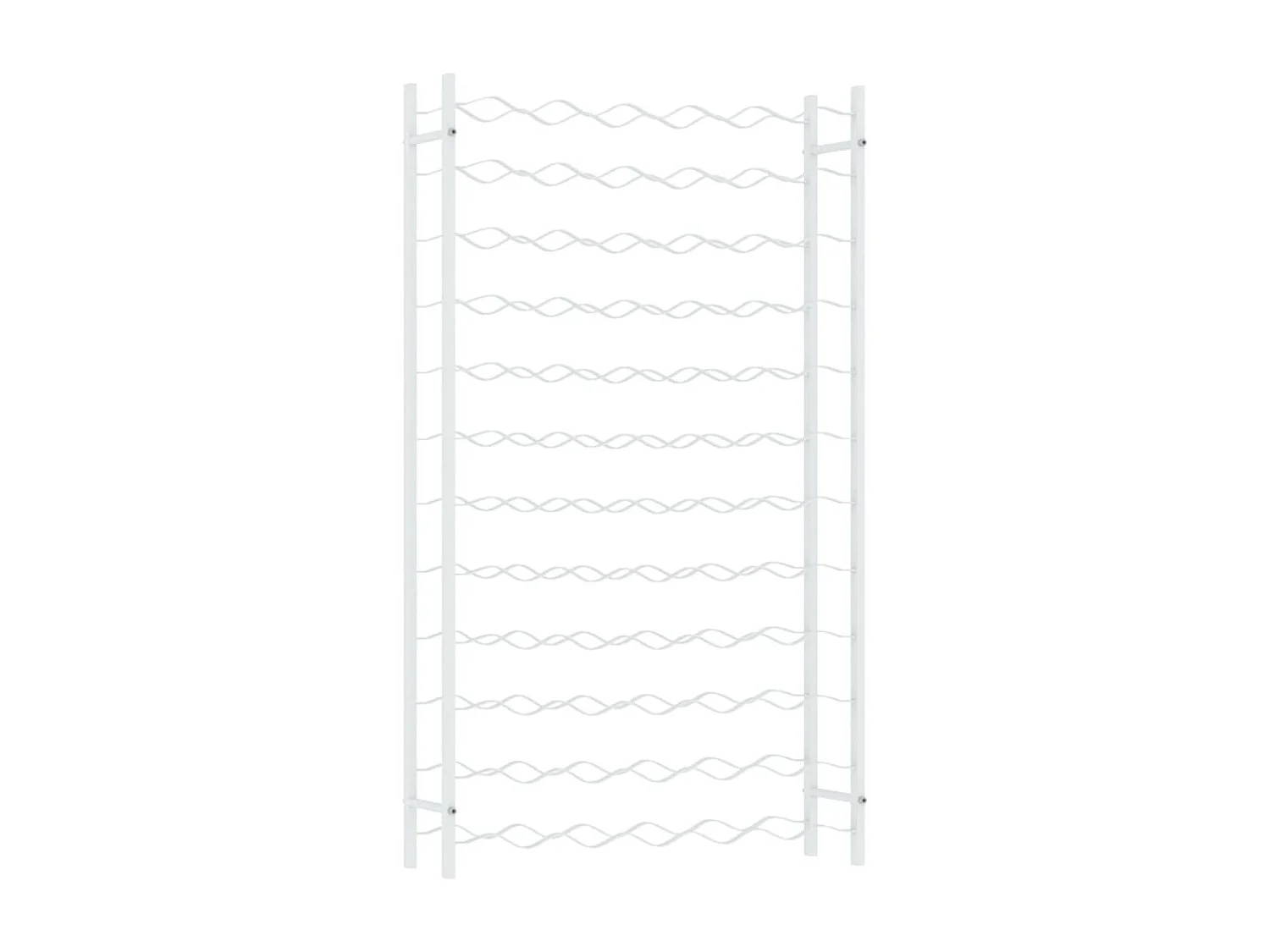 Casier à bouteilles pour 72 bouteilles Blanc Métal