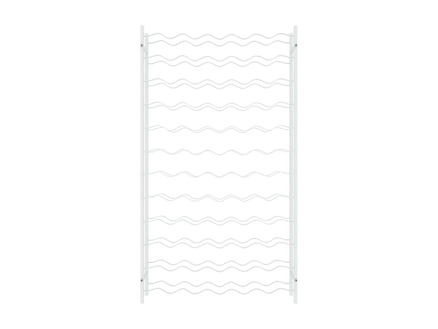 Casier à bouteilles pour 72 bouteilles Blanc Métal