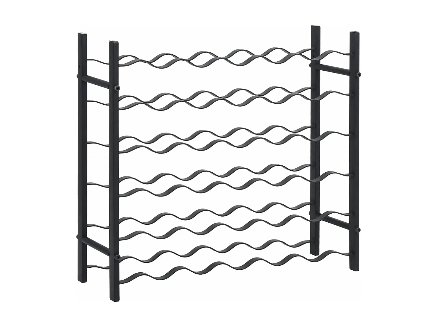 Casier à bouteilles pour 36 bouteilles Noir Fer