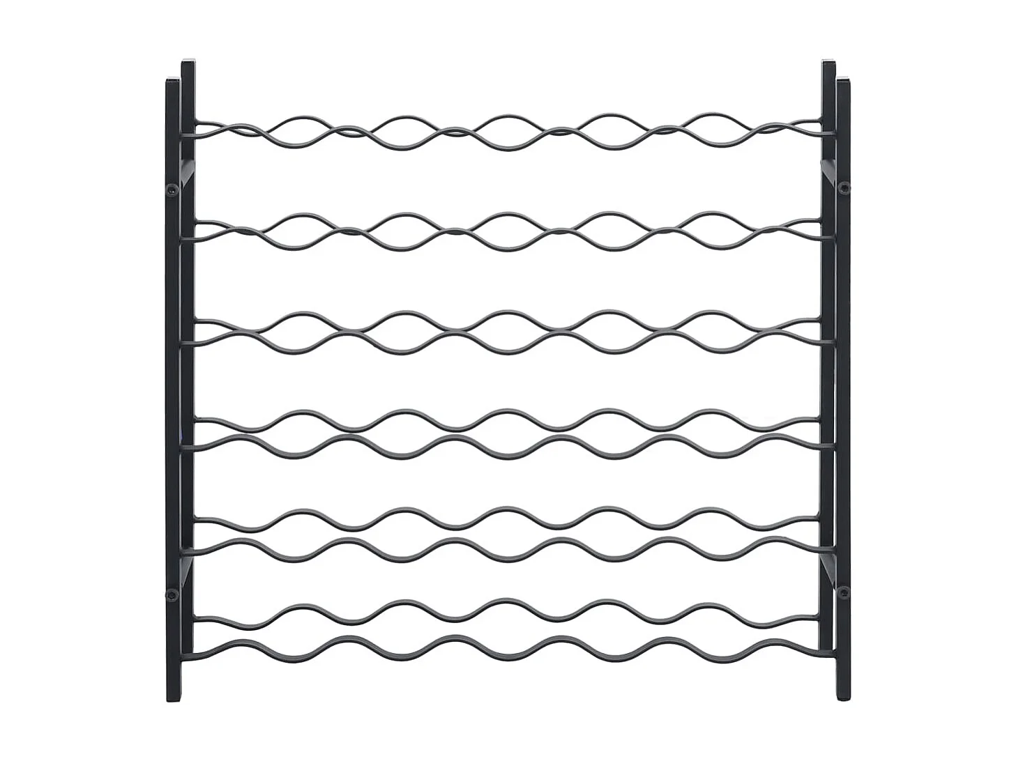 Casier à bouteilles pour 36 bouteilles Noir Fer