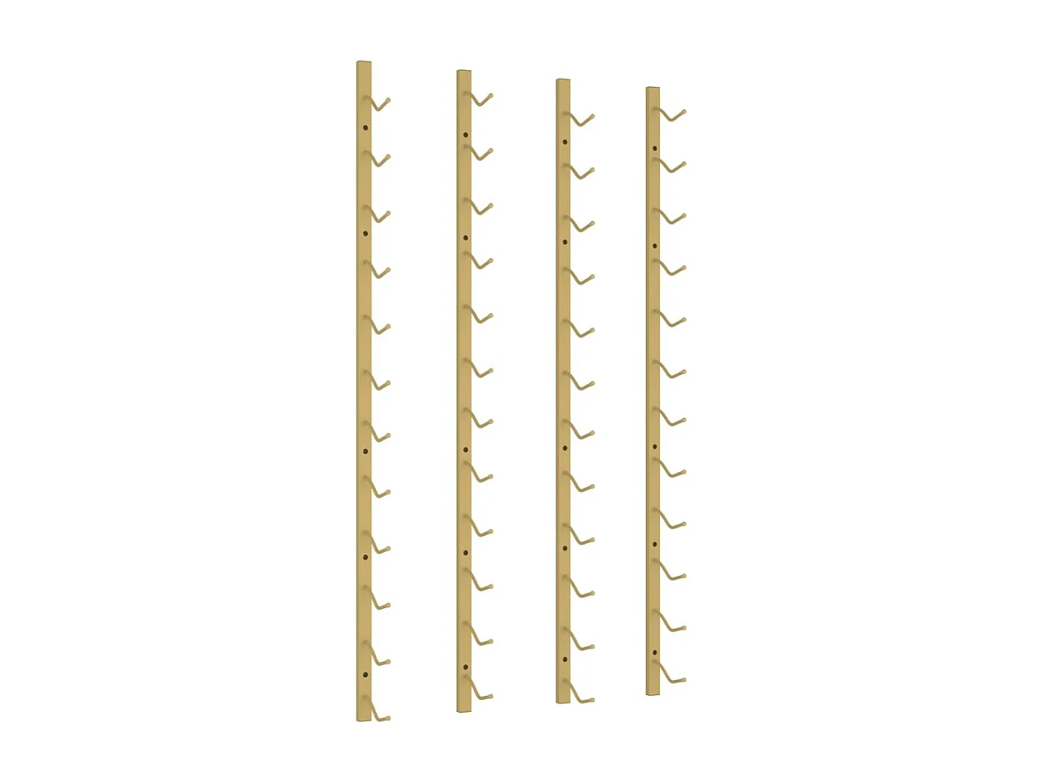 Casier à vin mural pour 12 bouteilles 2 pcs Doré Fer