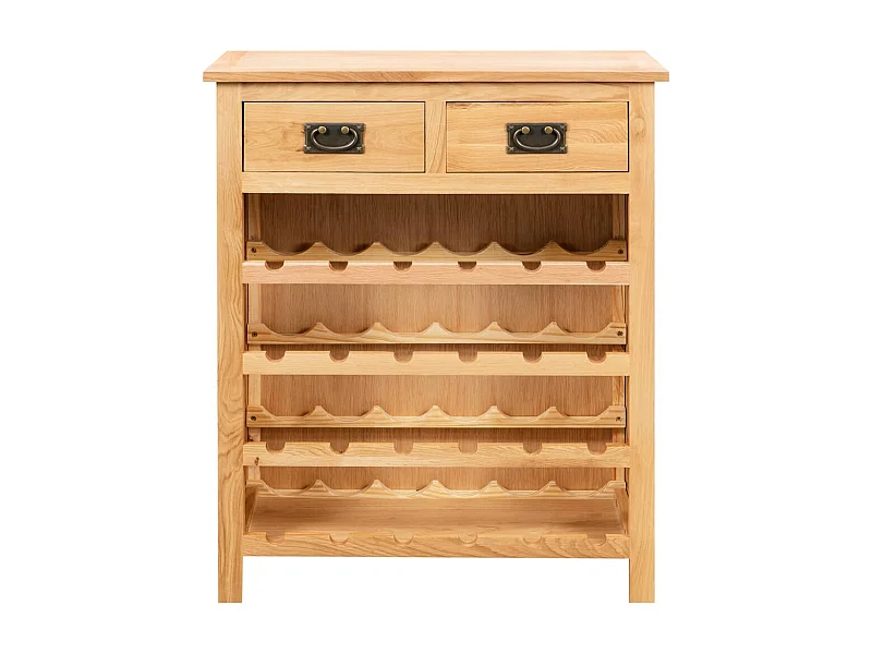 Casier à bouteilles 72 x 32x90 Bois de chêne massif