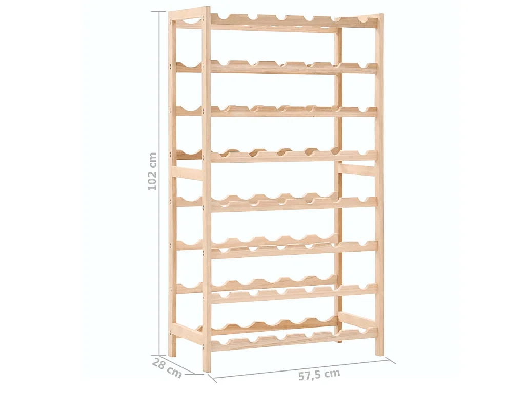 Casier à bouteilles Bois de cèdre 57,5 x 28x102