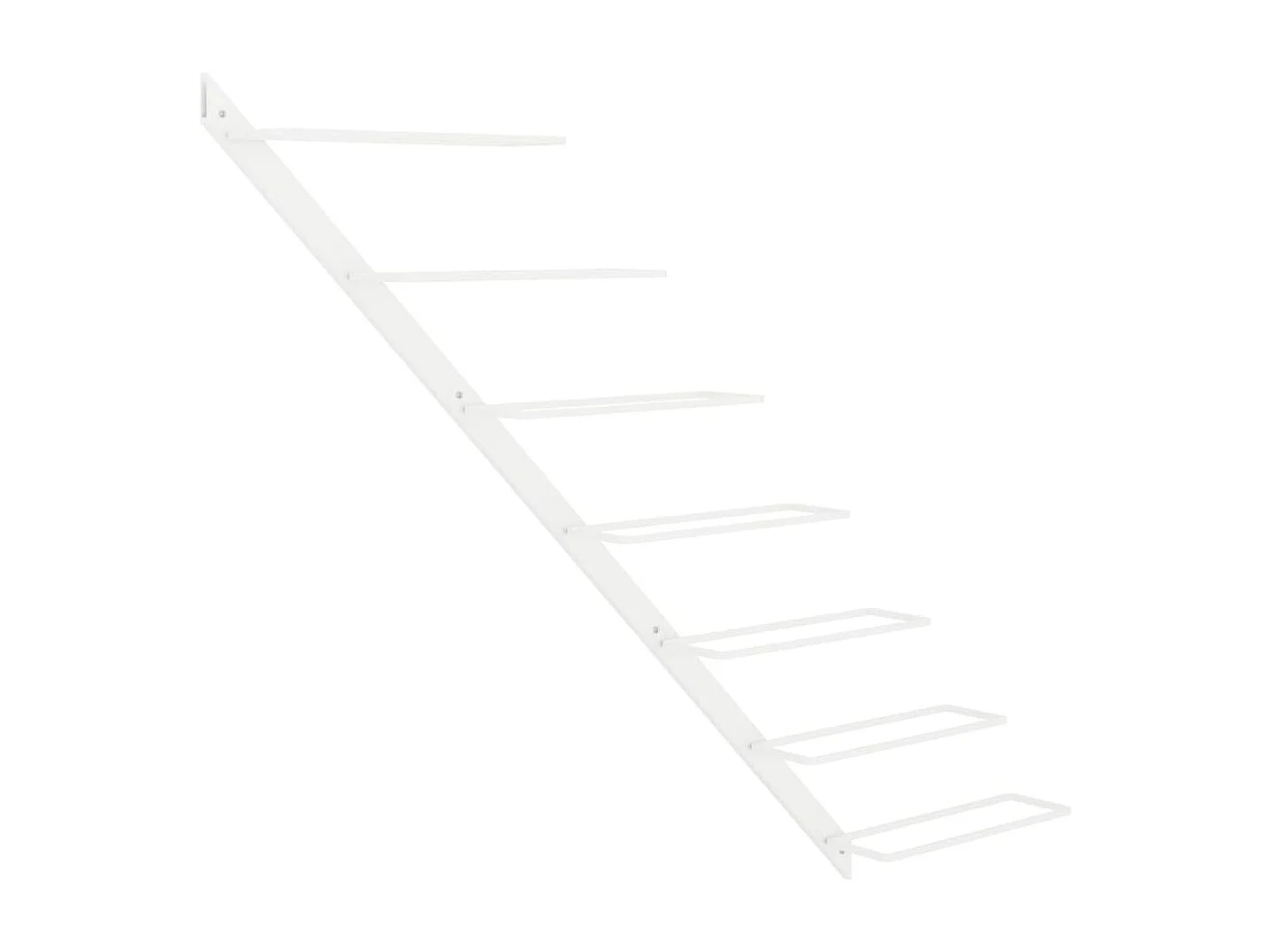 Casier à vin mural pour 7 bouteilles Blanc Fer