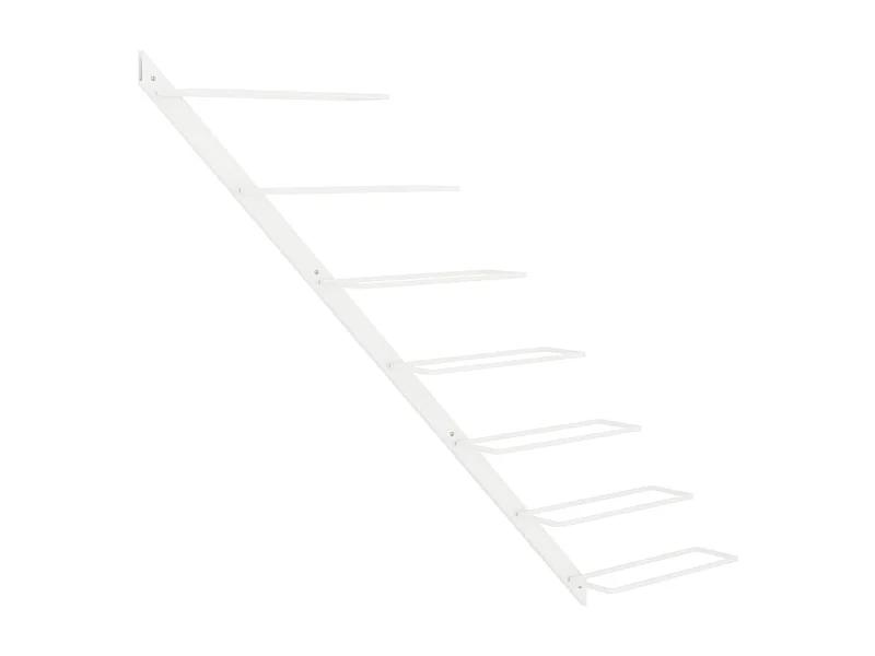 Casier à vin mural pour 7 bouteilles Blanc Fer