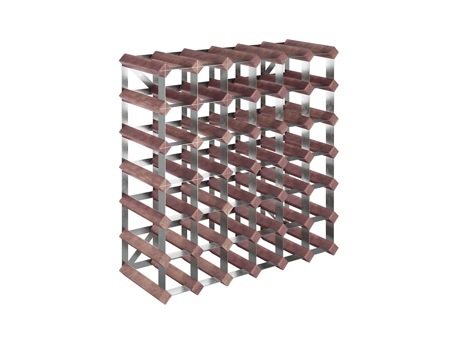 Casier à bouteilles pour 42 bouteilles Marron Bois pin solide