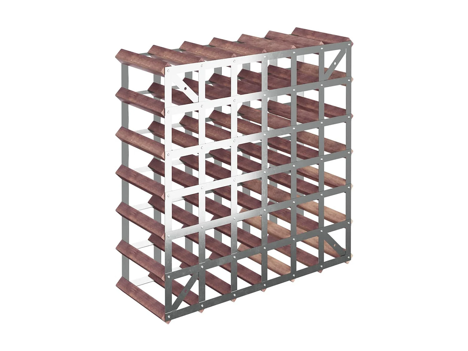 Casier à bouteilles pour 42 bouteilles Marron Bois pin solide