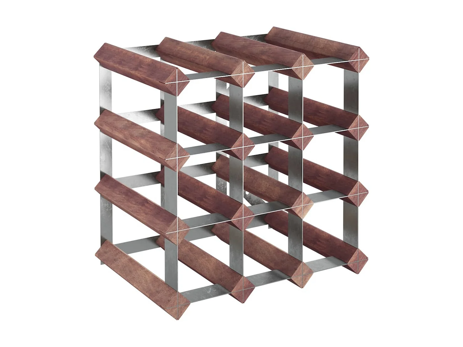 Casier à bouteilles pour 12 bouteilles Marron Bois pin solide