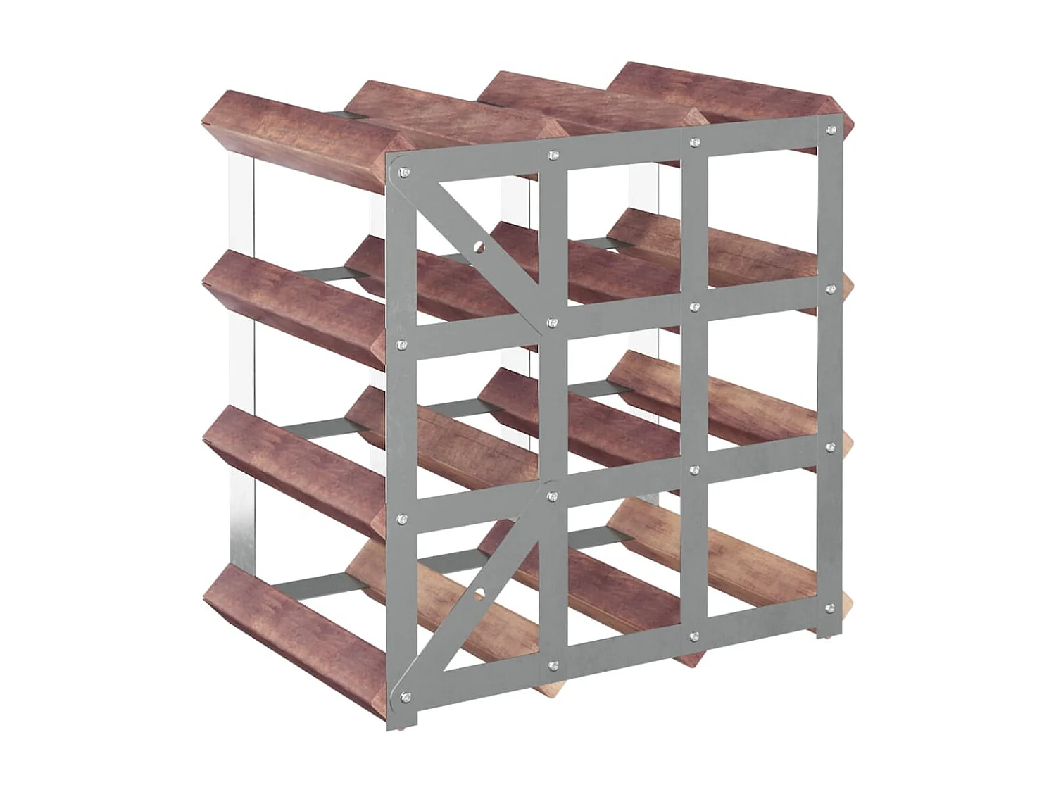 Casier à bouteilles pour 12 bouteilles Marron Bois pin solide