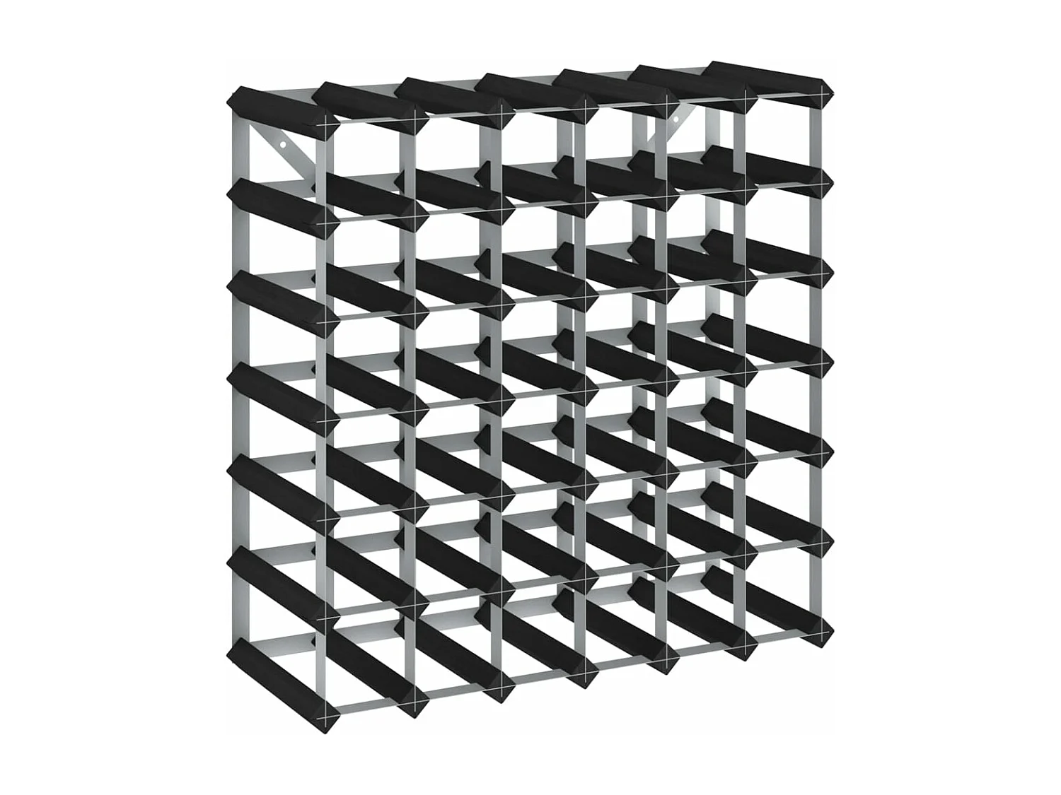 Casier à bouteilles pour 42 bouteilles Noir Bois de pin solide