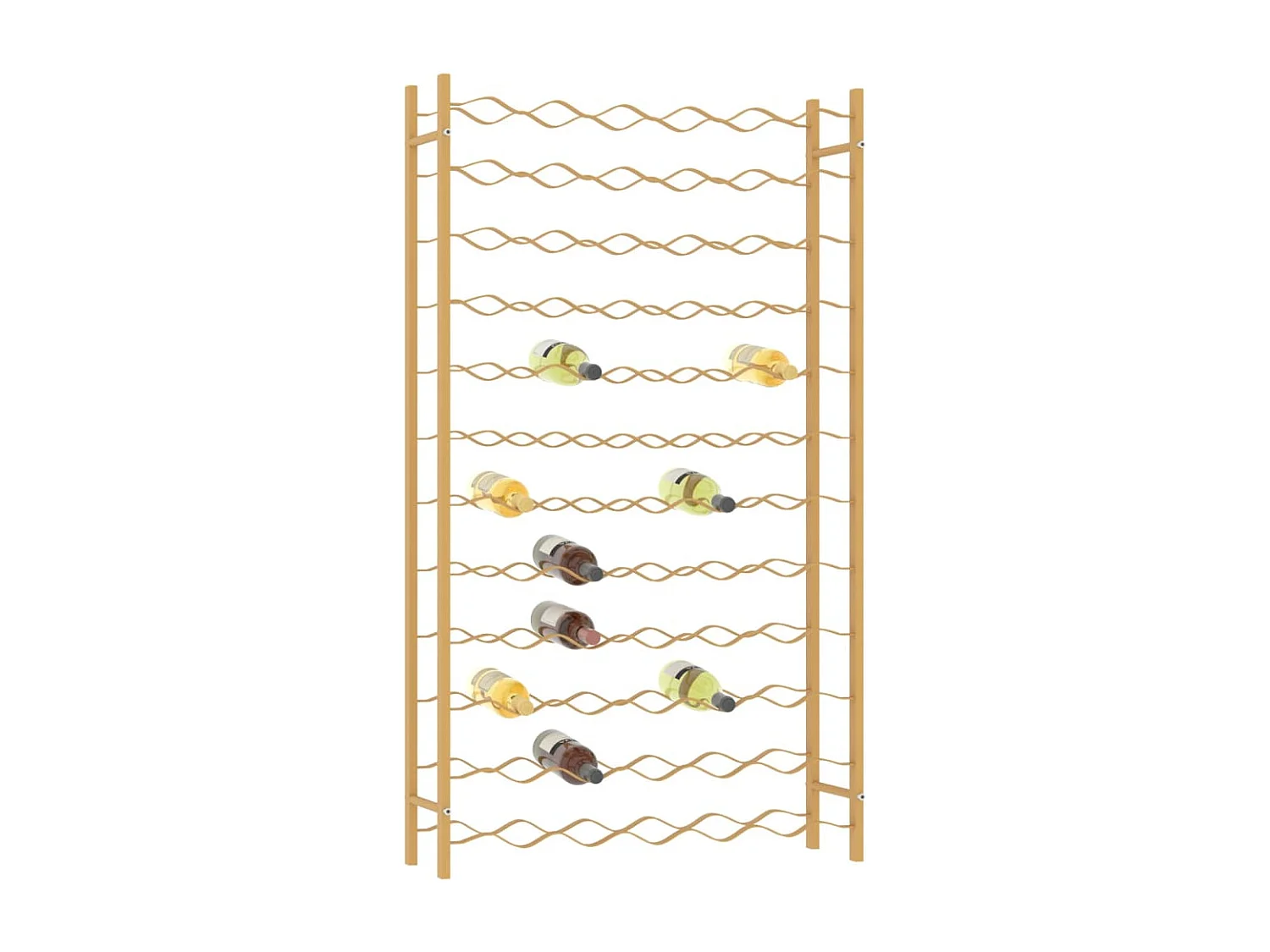 Casier à bouteilles pour 72 bouteilles Doré Métal