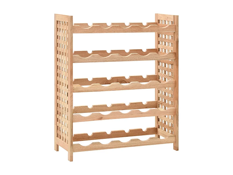 Casier à bouteilles pour 25 bouteilles Bois de noyer 63x25x73