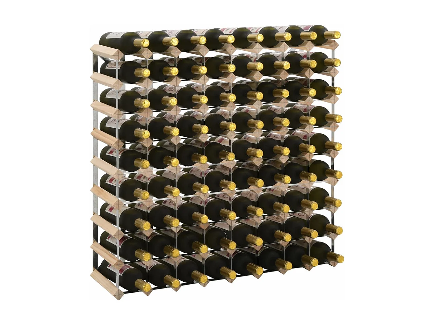 Casier à bouteilles pour 72 bouteilles Pinède solide