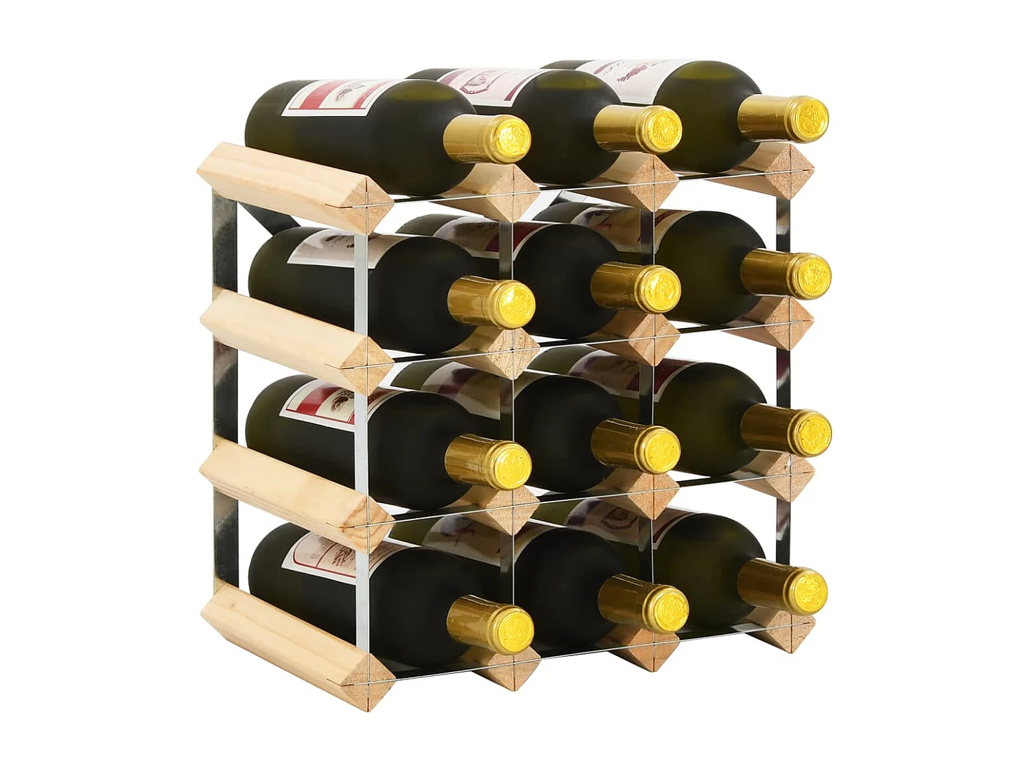 Casier à bouteilles 12 bouteilles Pinède solide