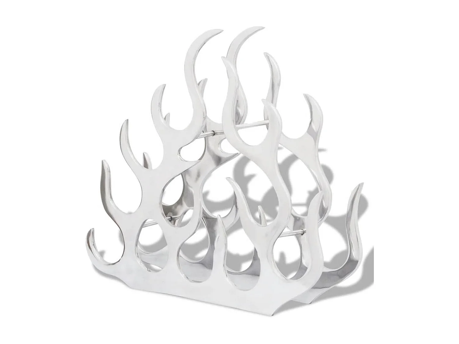 Casier à bouteilles pour 11 bouteilles Argenté Aluminium