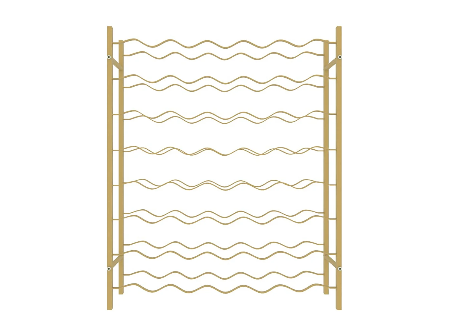 Casier à bouteilles pour 48 bouteilles Doré Métal