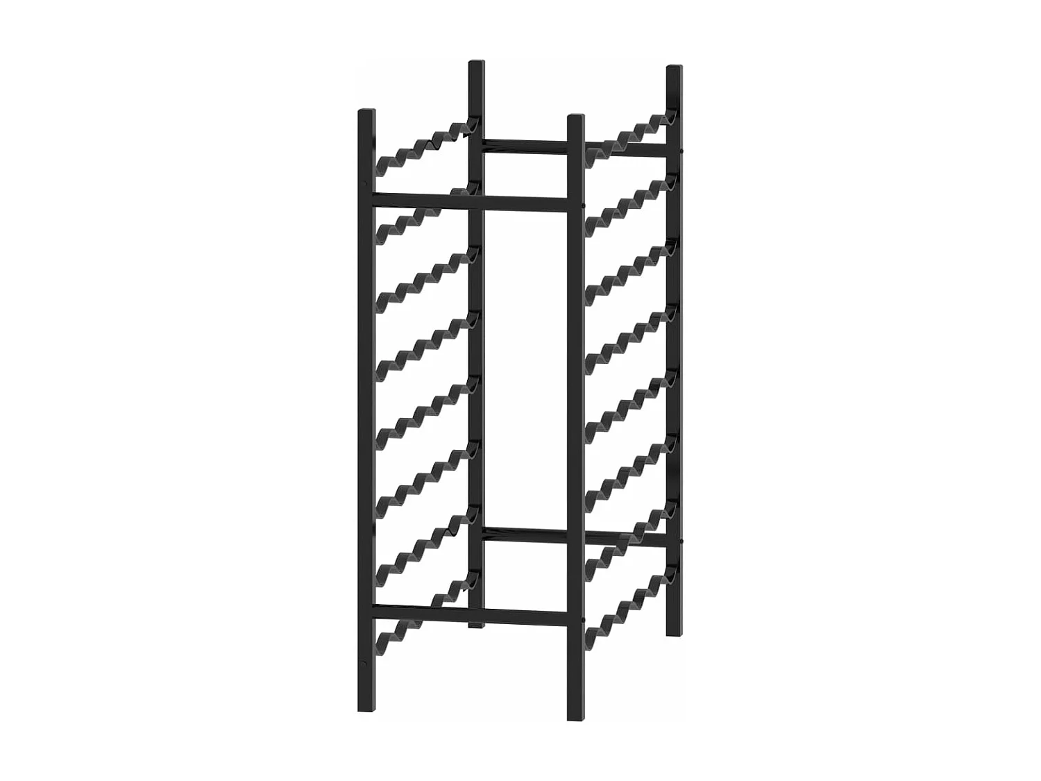 Casier à bouteilles pour 48 bouteilles Noir Métal