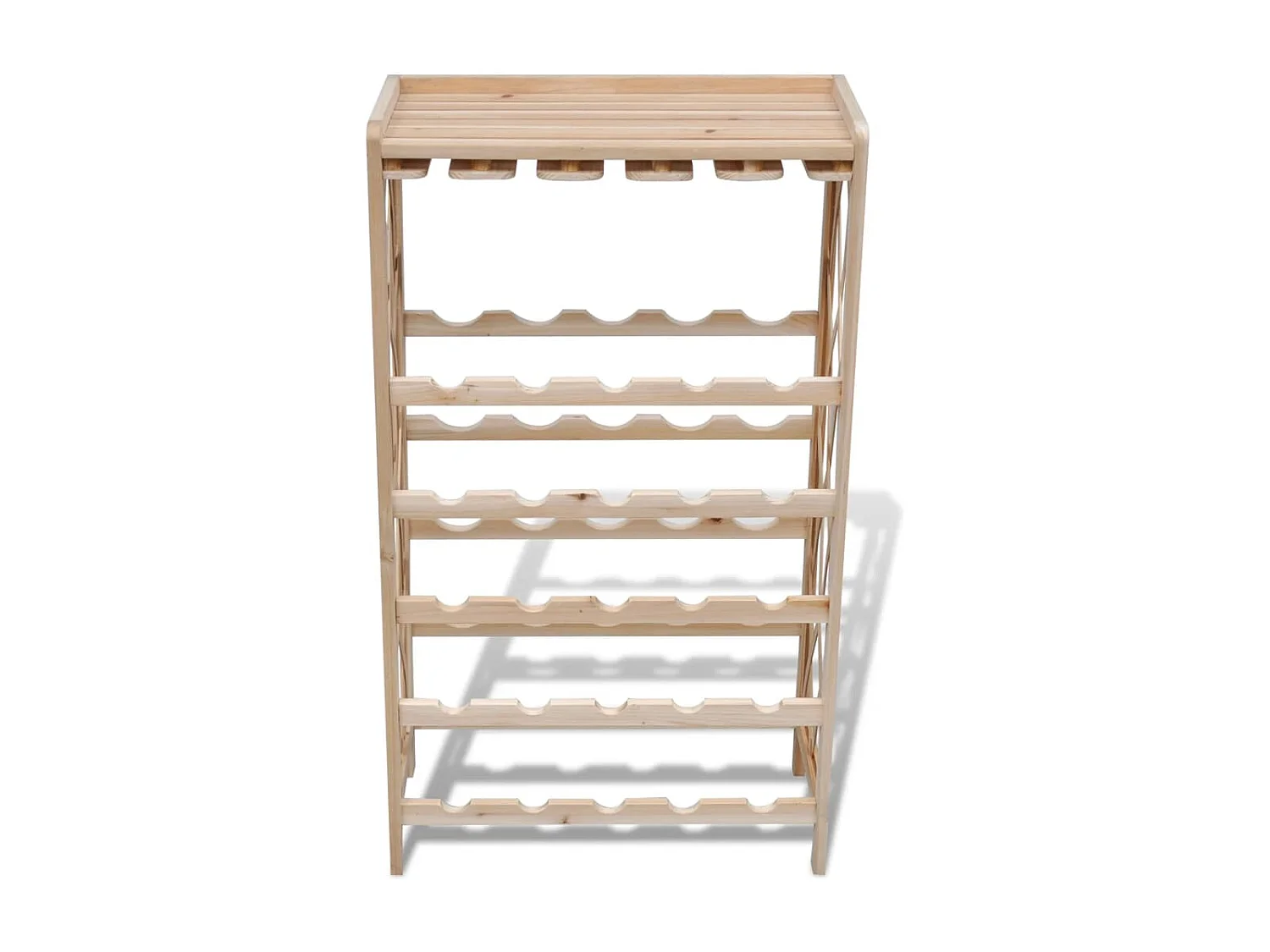 Casier à bouteilles pour 25 bouteilles Bois de sapin solide