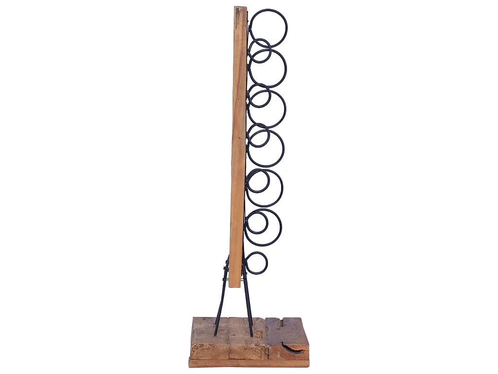 Casier à bouteilles pour 6 bouteilles 35x35x100 Teck massif