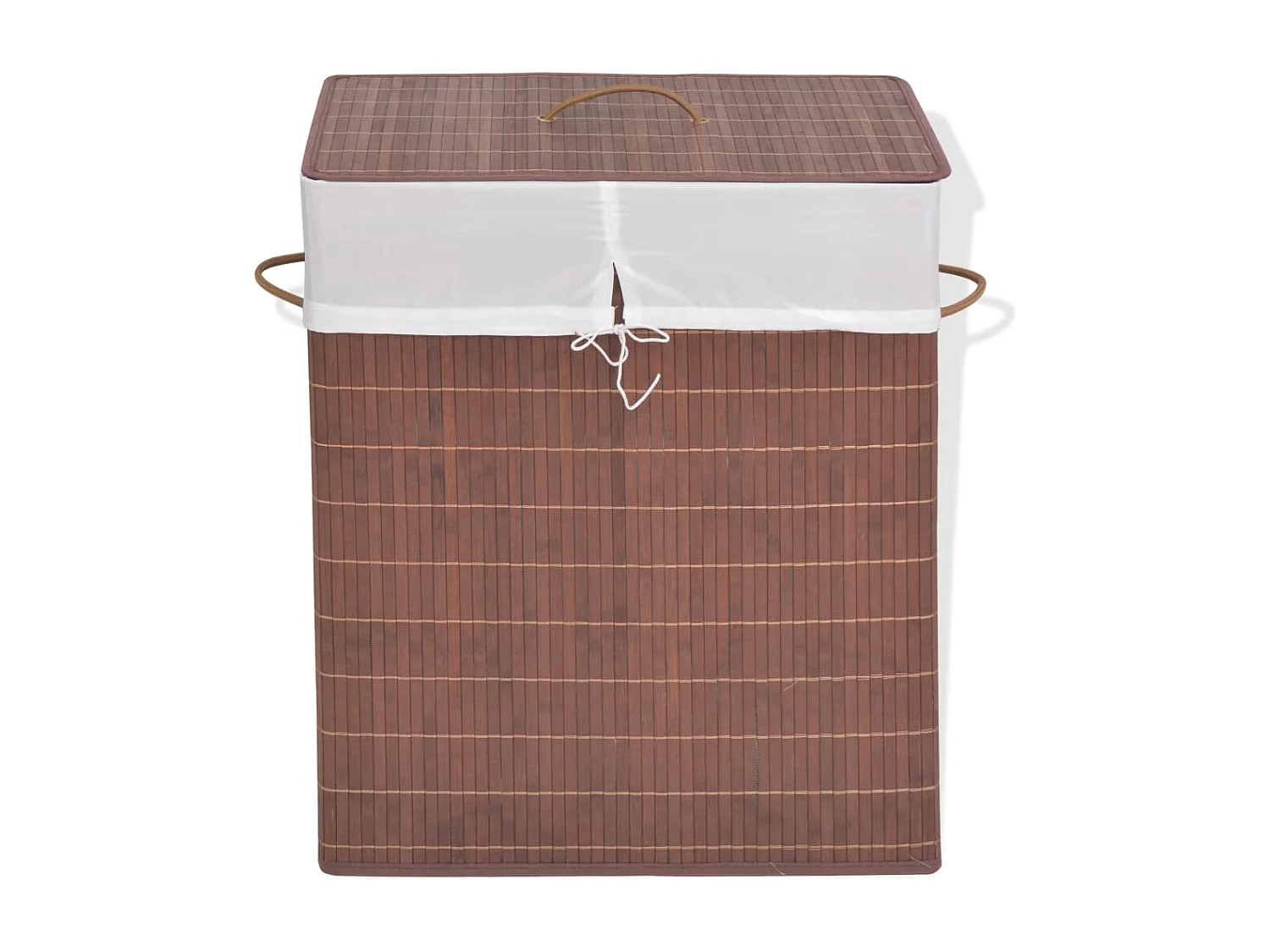 Panier à linge rectangulaire Bambou Marron