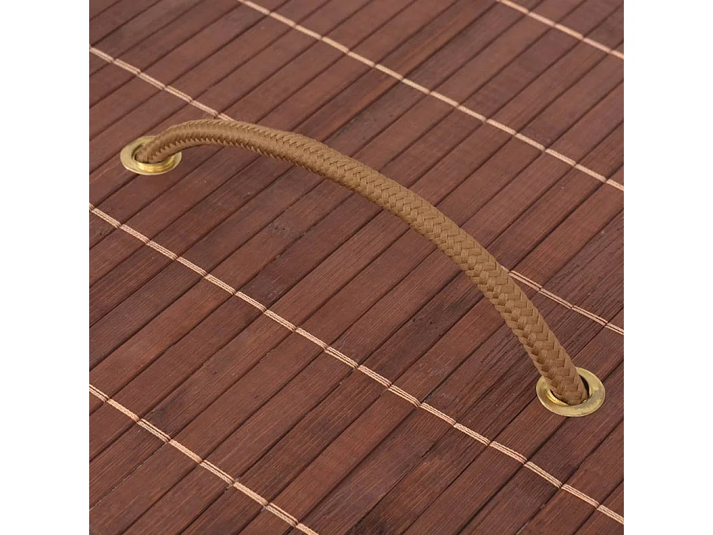 Panier à linge rectangulaire Bambou Marron