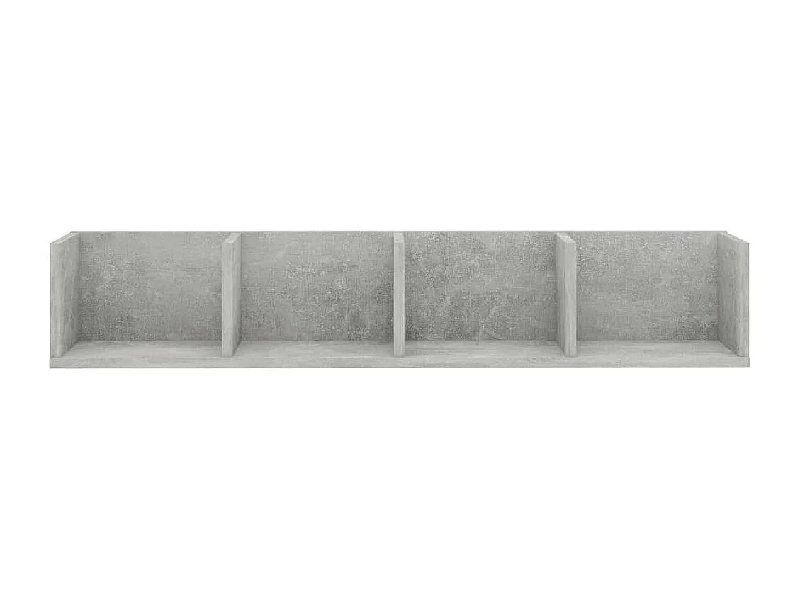 Étagère murale à CD Gris béton 100x18x18