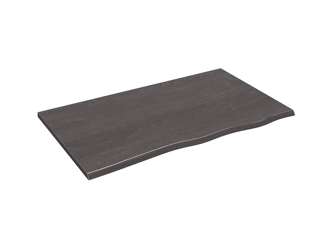 Étagère murale gris foncé 100x60x2 bois chêne massif traité