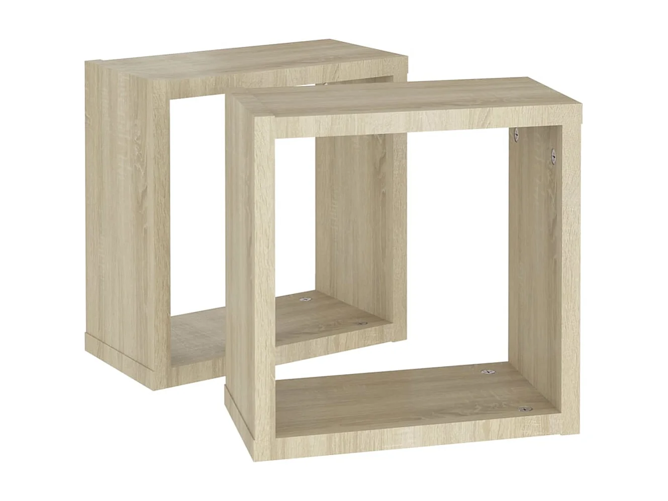 Étagères cube murales 2 pcs Chêne sonoma 30x15x30