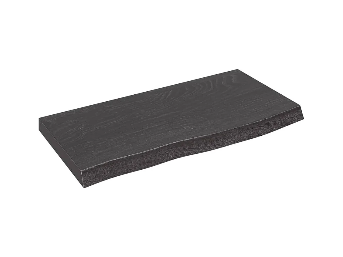 Étagère murale gris foncé 60x30x4 bois chêne massif traité