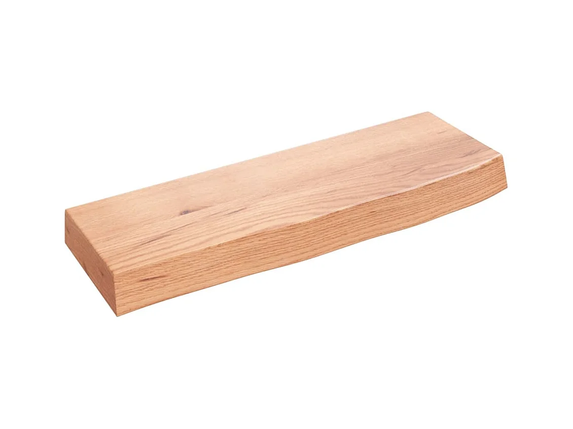 Étagère murale marron clair 60x20x6 bois chêne massif traité