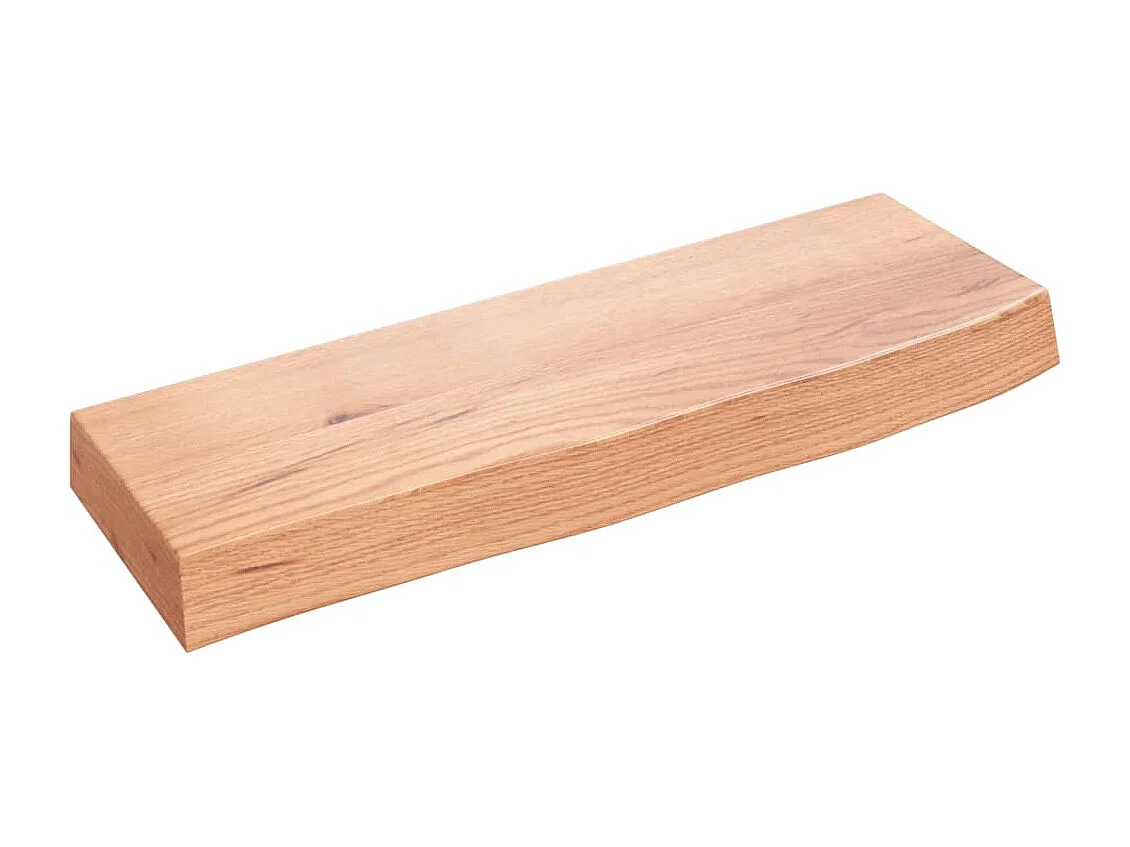 Étagère murale marron clair 60x20x6 bois chêne massif traité