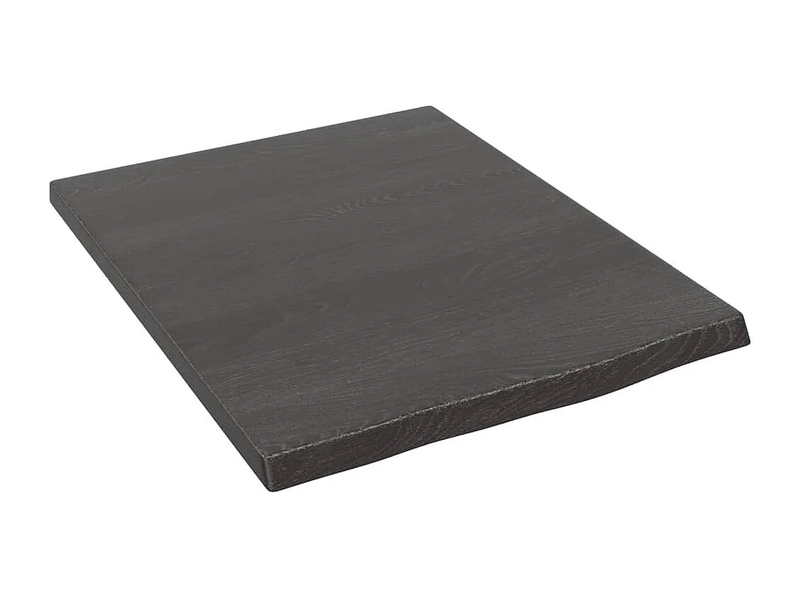 Étagère murale gris foncé 40x50x2 bois chêne massif traité