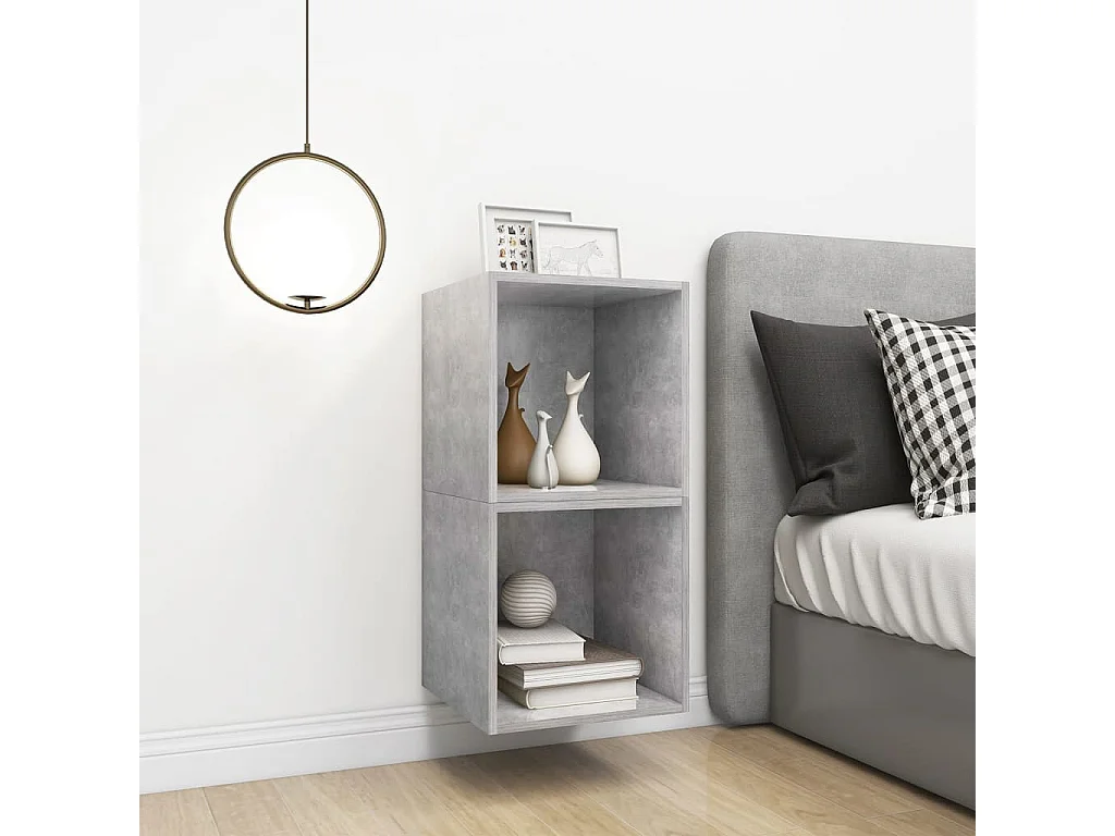 Armoires murales 2 pcs Gris béton 37x37x37