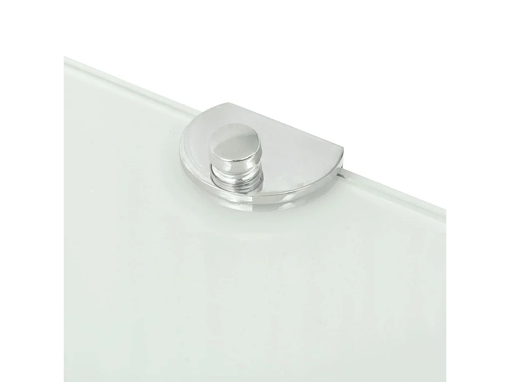 Étagère de coin avec supports chromés Verre Blanc 35x35