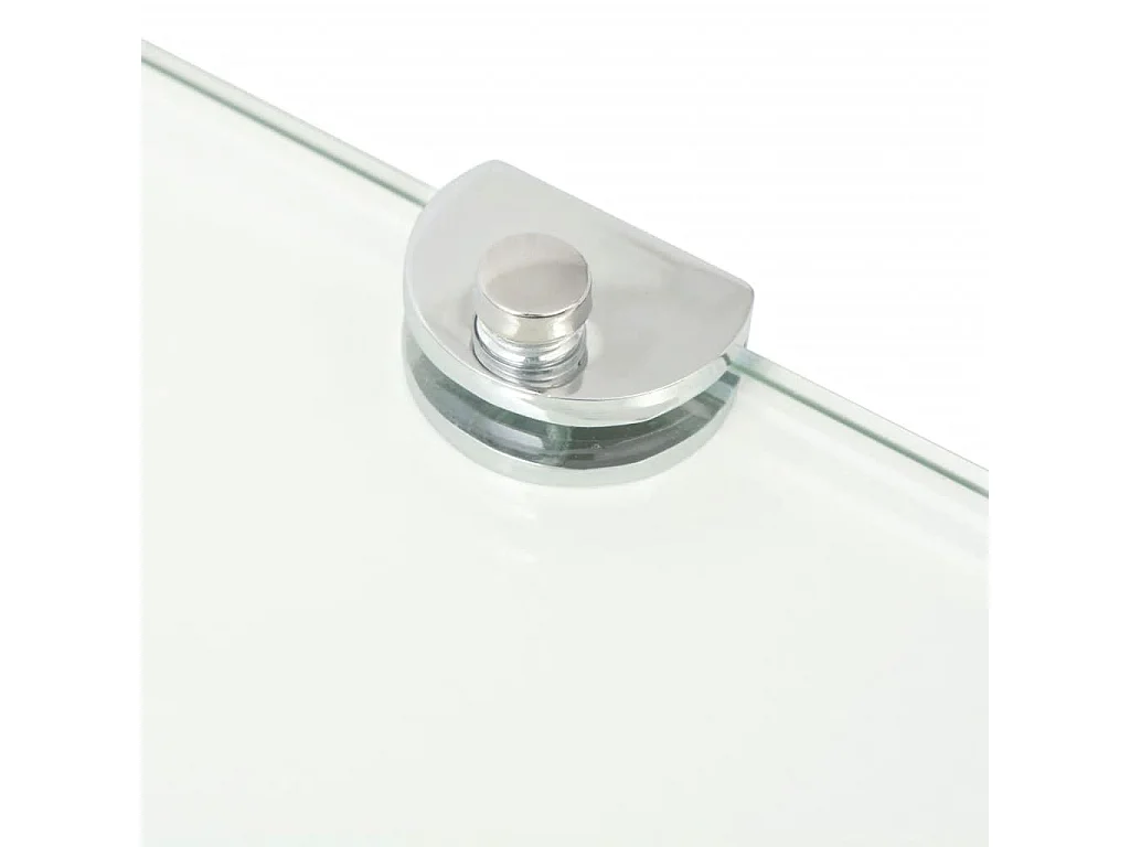 Étagères d'angle 2 pcs et supports Verre Transparent 25x25