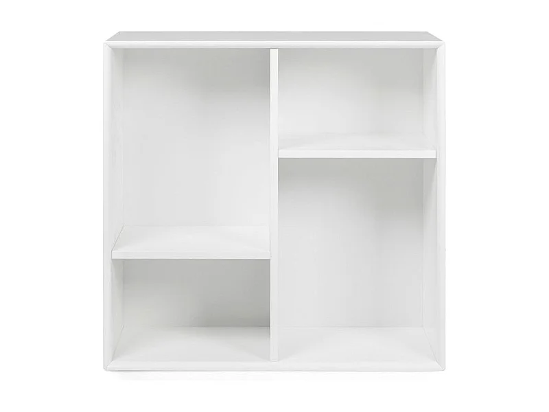 Étagère murale bois laqué blanc mat Pecas