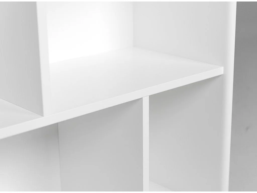 Étagère murale bois laqué blanc mat Pecas