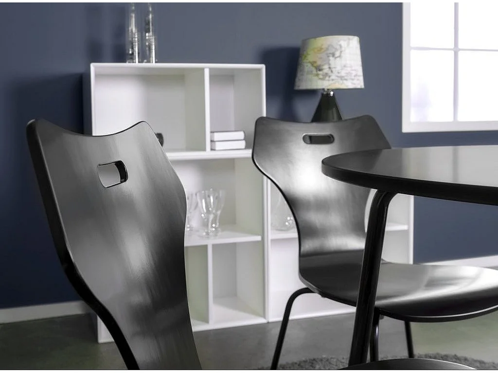 Étagère murale bois laqué blanc mat Pecas