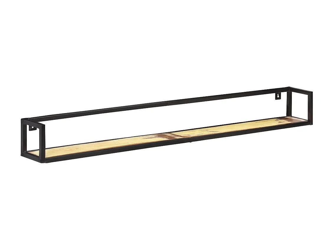 Étagères murales 2 pcs 160cm Bois de récupération massif