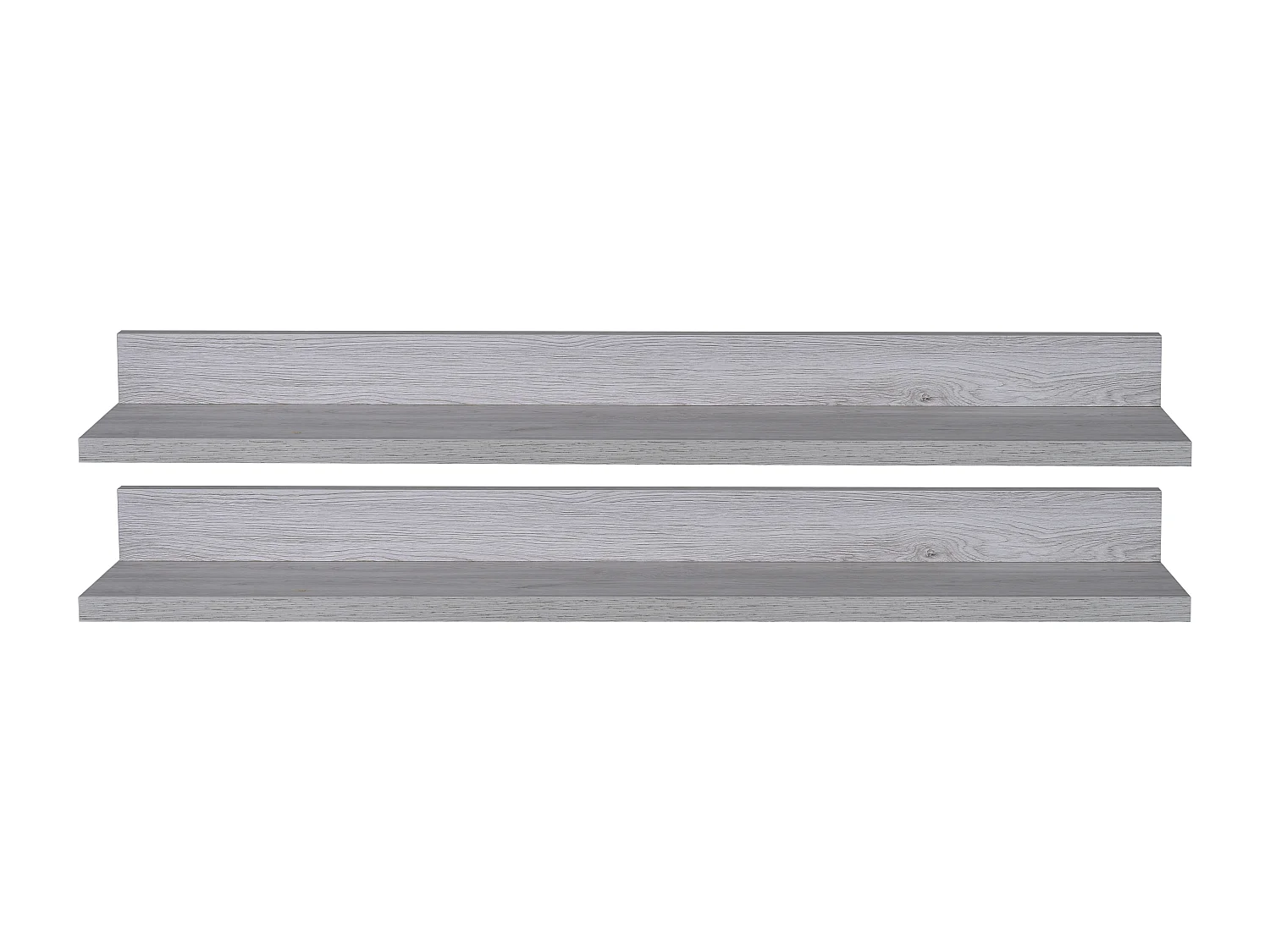 Étagère murale bois de chêne gris Maeva - Lot de 2