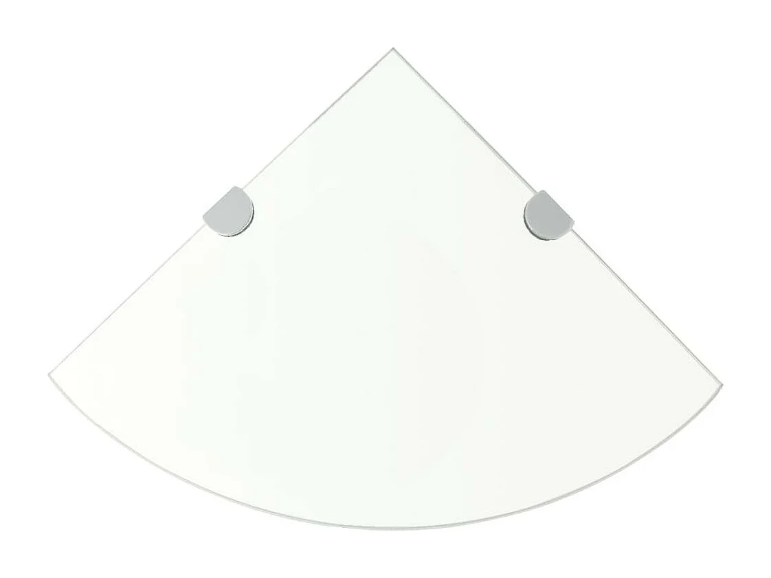 Étagère de coin + supports chromés Verre Transparent 35x35