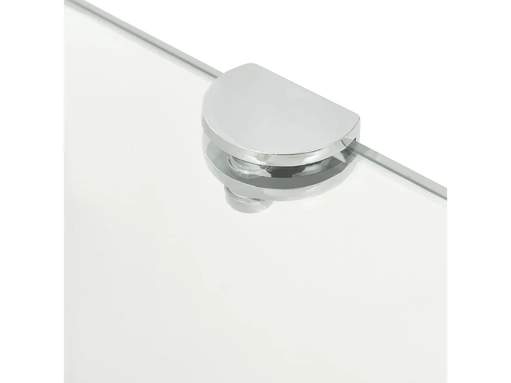 Étagère de coin + supports chromés Verre Transparent 35x35